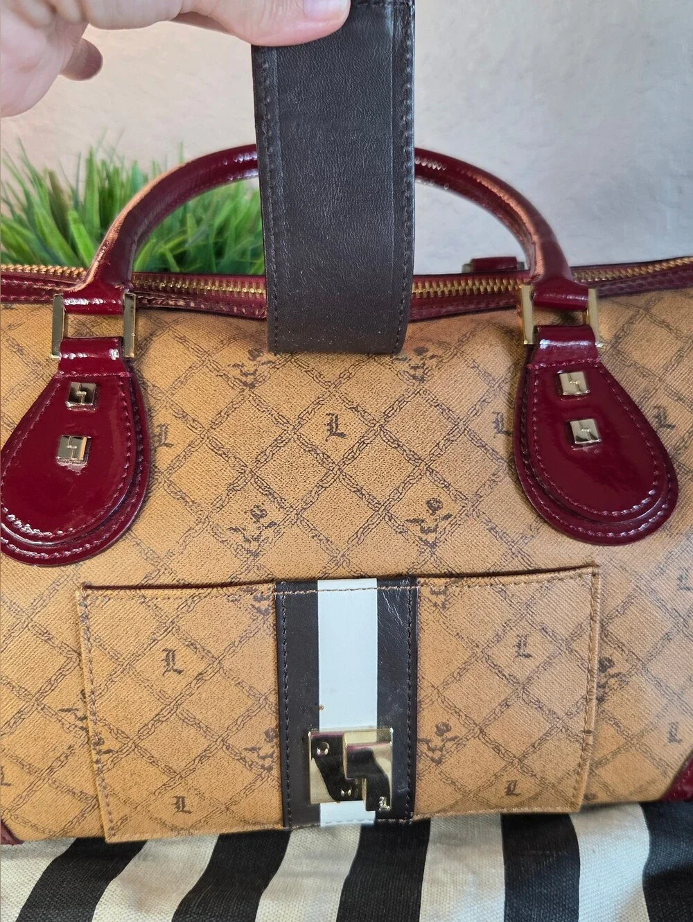RARE Vintage L.A.M.B. Gwen Stefani Mandeville Satchel, Wallet & Pouch & Dustbag.